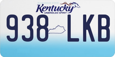KY license plate 938LKB
