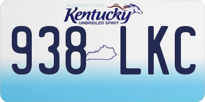 KY license plate 938LKC