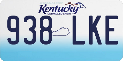 KY license plate 938LKE
