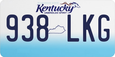 KY license plate 938LKG