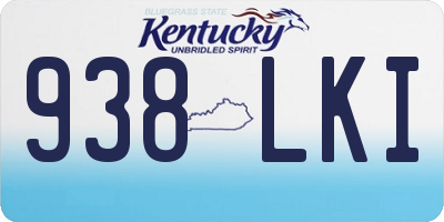 KY license plate 938LKI