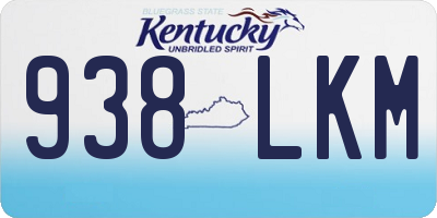 KY license plate 938LKM