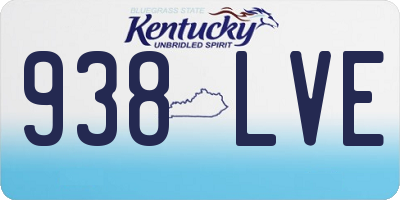 KY license plate 938LVE