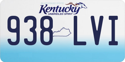 KY license plate 938LVI