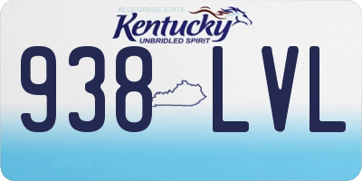 KY license plate 938LVL