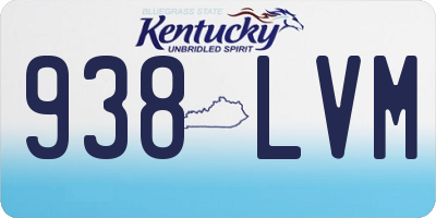 KY license plate 938LVM