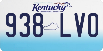 KY license plate 938LVO
