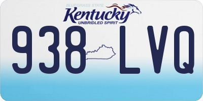 KY license plate 938LVQ