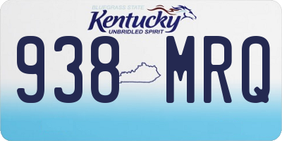 KY license plate 938MRQ