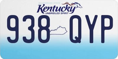 KY license plate 938QYP