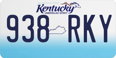 KY license plate 938RKY