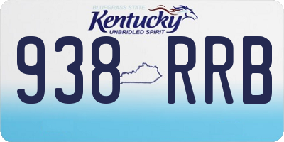 KY license plate 938RRB