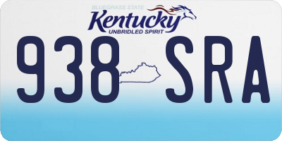 KY license plate 938SRA