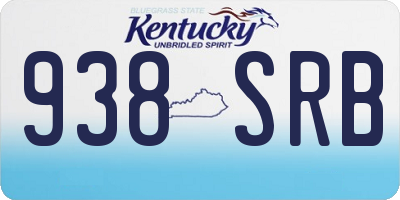 KY license plate 938SRB