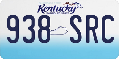 KY license plate 938SRC