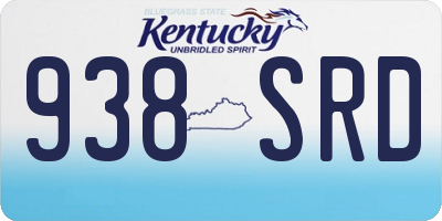 KY license plate 938SRD