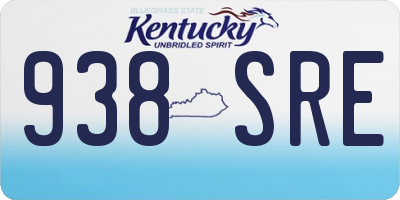 KY license plate 938SRE