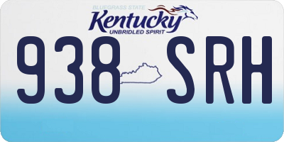 KY license plate 938SRH