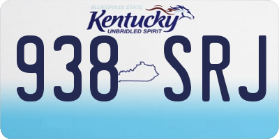 KY license plate 938SRJ