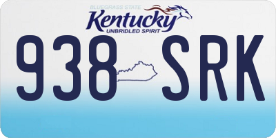 KY license plate 938SRK