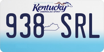 KY license plate 938SRL