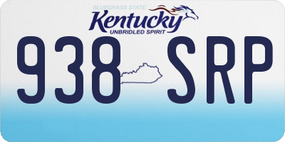 KY license plate 938SRP