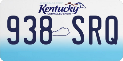 KY license plate 938SRQ