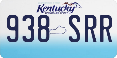 KY license plate 938SRR