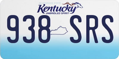 KY license plate 938SRS