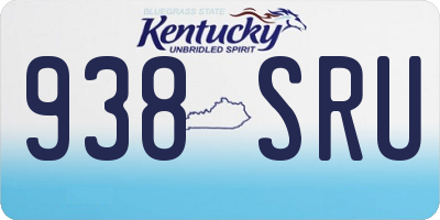 KY license plate 938SRU