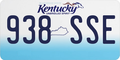 KY license plate 938SSE