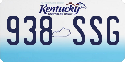 KY license plate 938SSG