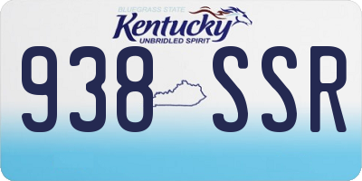 KY license plate 938SSR