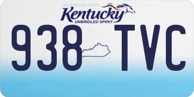 KY license plate 938TVC