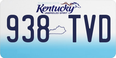 KY license plate 938TVD