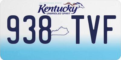 KY license plate 938TVF