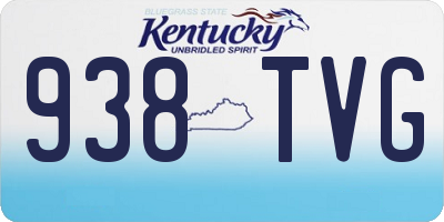 KY license plate 938TVG