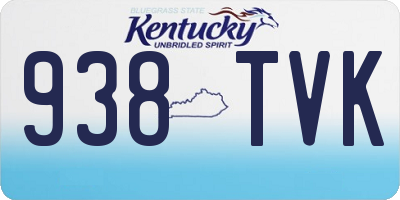 KY license plate 938TVK