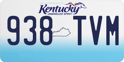KY license plate 938TVM