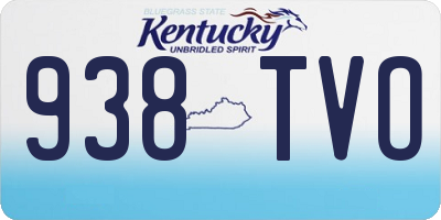 KY license plate 938TVO