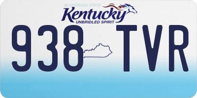KY license plate 938TVR