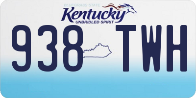 KY license plate 938TWH