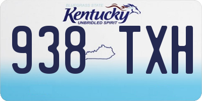 KY license plate 938TXH
