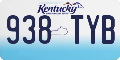KY license plate 938TYB