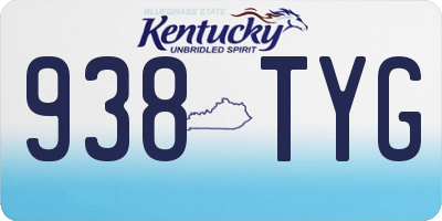 KY license plate 938TYG