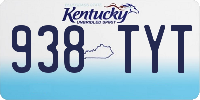 KY license plate 938TYT