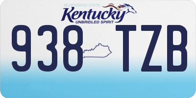 KY license plate 938TZB