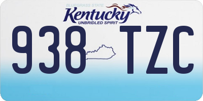 KY license plate 938TZC