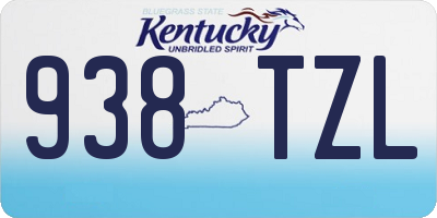 KY license plate 938TZL