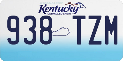 KY license plate 938TZM